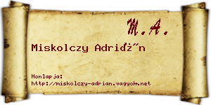 Miskolczy Adrián névjegykártya